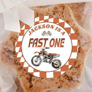 モーターダートバイクファーストワンバースデーシール ラウンドシール