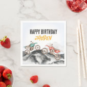 モーターダートバイクファーストワンバースデーパーティー スタンダードカクテルナプキン (インサイチュ)