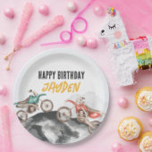 モーターダートバイクファーストワンバースデーパーティー ペーパープレート (パーティー)