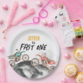 モーターダートバイクファーストワンバースデーパーティー ペーパープレート (パーティー)