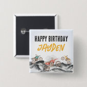 モーターダートバイクファーストワンバースデーパーティー 缶バッジ (正面&裏面)