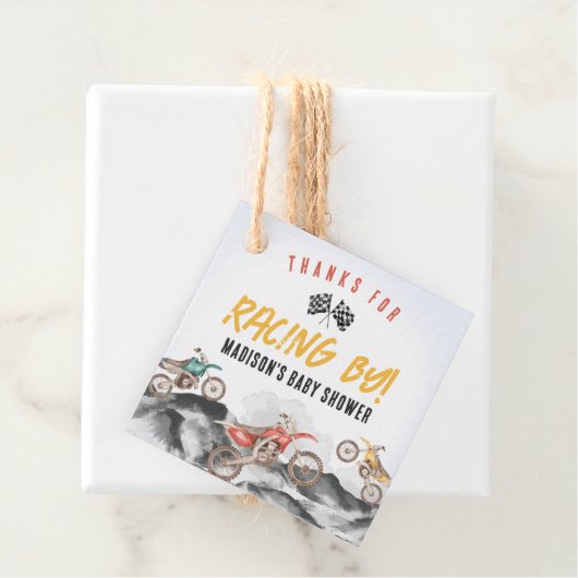 モーターダートバイクベビーシャワーデコール フェイバータグ (インサイチュ)