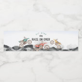 モーターダートバイク誕生日パーティーウォーターボトルラベル ペットボトルラベル (シングルラベル)