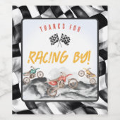 モーターダートバイク誕生日パーティー ワインラベル (シングルラベル)