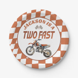 モーターダートバイク2速2番目の誕生日パーティー ペーパープレート