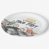 モーターダートバイク2速2番目の誕生日パーティー ペーパープレート (アングル)