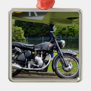 モーターバイクおよび短気者 メタルオーナメント