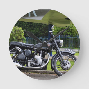 モーターバイクおよび短気者 ラウンド壁時計