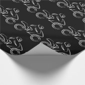 モーターバイクのバイクもしくは自転車に乗る人 ラッピングペーパー (角)