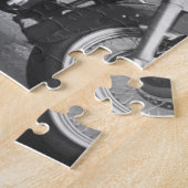 モーターバイクのピンナップの女の子 ジグソーパズル (側面)