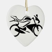 モーターバイクの抽象的なスケッチ セラミックオーナメント (右)