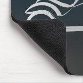 モーターバイクの芸術的なシルエットのイラストレーション マウスパッド (コーナー)