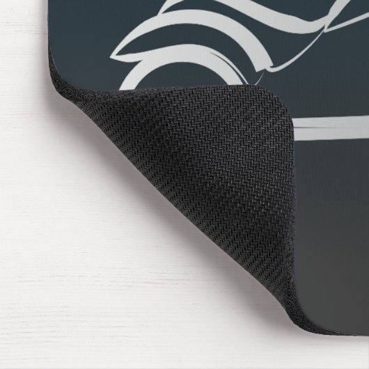 モーターバイクの芸術的なシルエットのイラストレーション マウスパッド (コーナー)