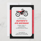 モーターバイクの誕生日 招待状 (正面)