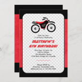 モーターバイクの誕生日 招待状 (正面/裏面)