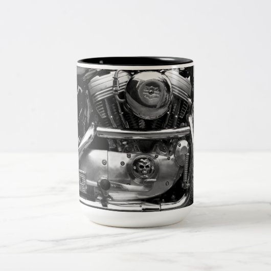 モーターバイクエンジンのマグ ツートーンマグカップ (中央)