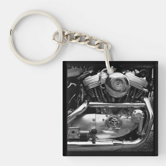 モーターバイクエンジンKeychainかキーホルダー キーホルダー (正面)