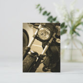 モーターバイクダートバイクバイク詳細ライトホイール ポストカード (スタンド正面)