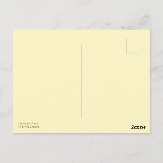 モーターバイクダートバイクバイク詳細ライトホイール ポストカード (裏面)