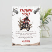 モーターバイクダートバイク誕生日サンキューカード サンキューカード (スタンド正面)
