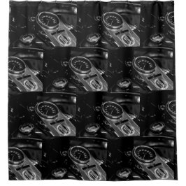 モーターバイクバイクもしくは自転車に乗る人ライダーバイク シャワーカーテン