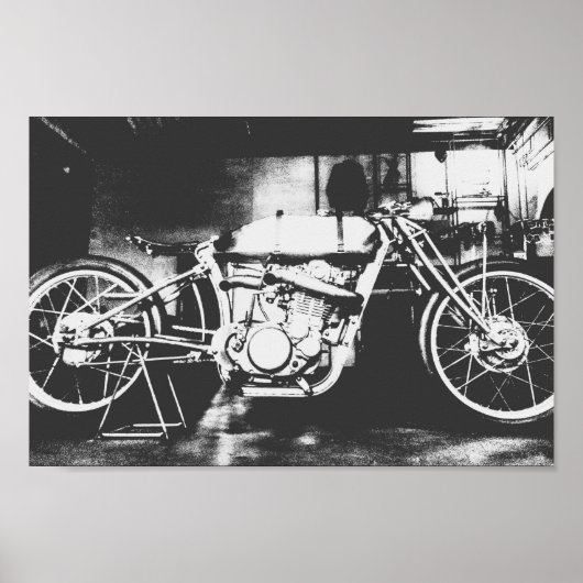 モーターバイクバイクもしくは自転車に乗る人ライダーバイク ポスター (正面)