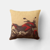 モーターバイクバイクバイクもしくは自転車に乗る人ライダー クッション (裏面)