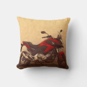 モーターバイクバイクバイクもしくは自転車に乗る人ライダー クッション (正面)