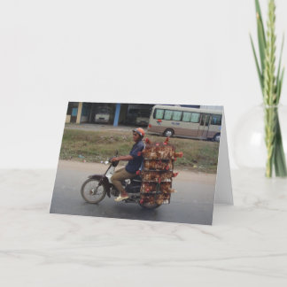 モーターバイクベトナムの鶏 カード
