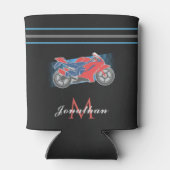 モーターバイクレーシングバイクイニシャル&ネームスポーツ 缶クーラー (裏面)