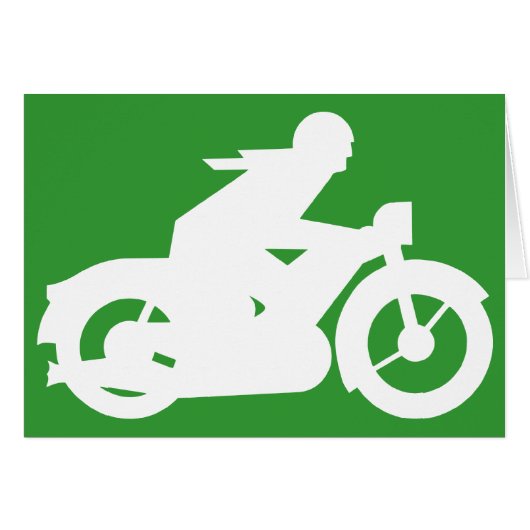 モータービーカーのシルエット看板カード (正面横)