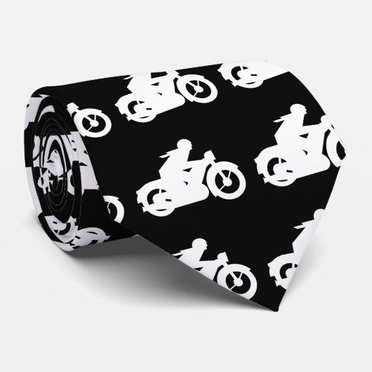 モータービーカーのシルエット記号 ネクタイ (ロール)