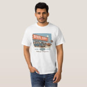 モーターヘッドガレージ クラシックカーアート Tシャツ (正面フル)
