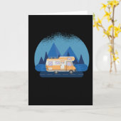 モーターホームカンパーバンハイキングキャンピングギフト カード (黄色い花)