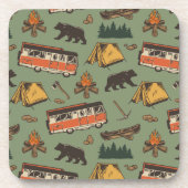 モーターホームキャンプアドベンチャパターン コースター (正面)