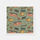 モーターホームキャンプアドベンチャパターン スタンダードカクテルナプキン (正面)