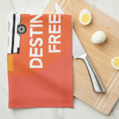 モーターホームキャンプ |キャンピングモーターホーム | RVマグ キッチンタオル (四つ折り)