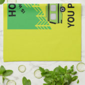 モーターホームキャンプ |キャンピングモーターホーム | RVマグ キッチンタオル (折り畳み)