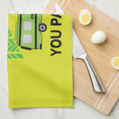 モーターホームキャンプ |キャンピングモーターホーム | RVマグ キッチンタオル (四つ折り)