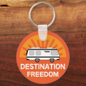 モーターホームキャンプ |キャンピングモーターホーム | RVマグ キーホルダー (正面)