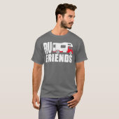 モーターホーム RV キャンピング カメラーバン RV 友達 家族 Tシャツ (正面フル)