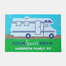 モーターホームRVキャンパートラベルバンローム |名前をカスタムする ドアマット