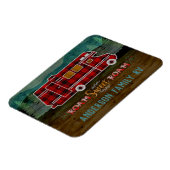 モーターホームRVキャンパートラベルバン素朴パーソナライズされた マグネット (左側)