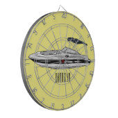 モーターボートの漫画イラスト ダーツボード (正面左)