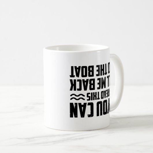 モーターボートもしキャプテンこ読うできる コーヒーマグカップ (正面右)