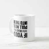 モーターボートもしキャプテンこ読うできる コーヒーマグカップ (正面左)