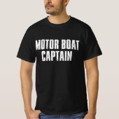 モーターボートキャプテンおもしろいレトロ Tシャツ (正面)