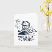 モーターボートキャプテンメンズメンズチュミーポントゥーンボアチン カード (黄色い花)