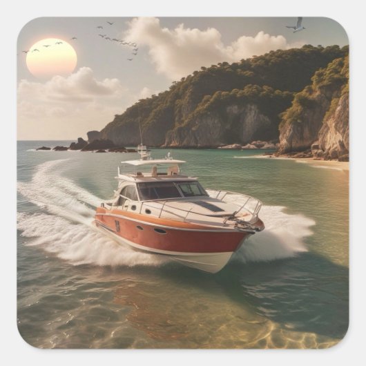 モーターボートスクウェアのシール スクエアシール (正面)