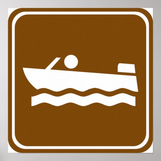 モーターボート式高速道路の標識 ポスター (正面)